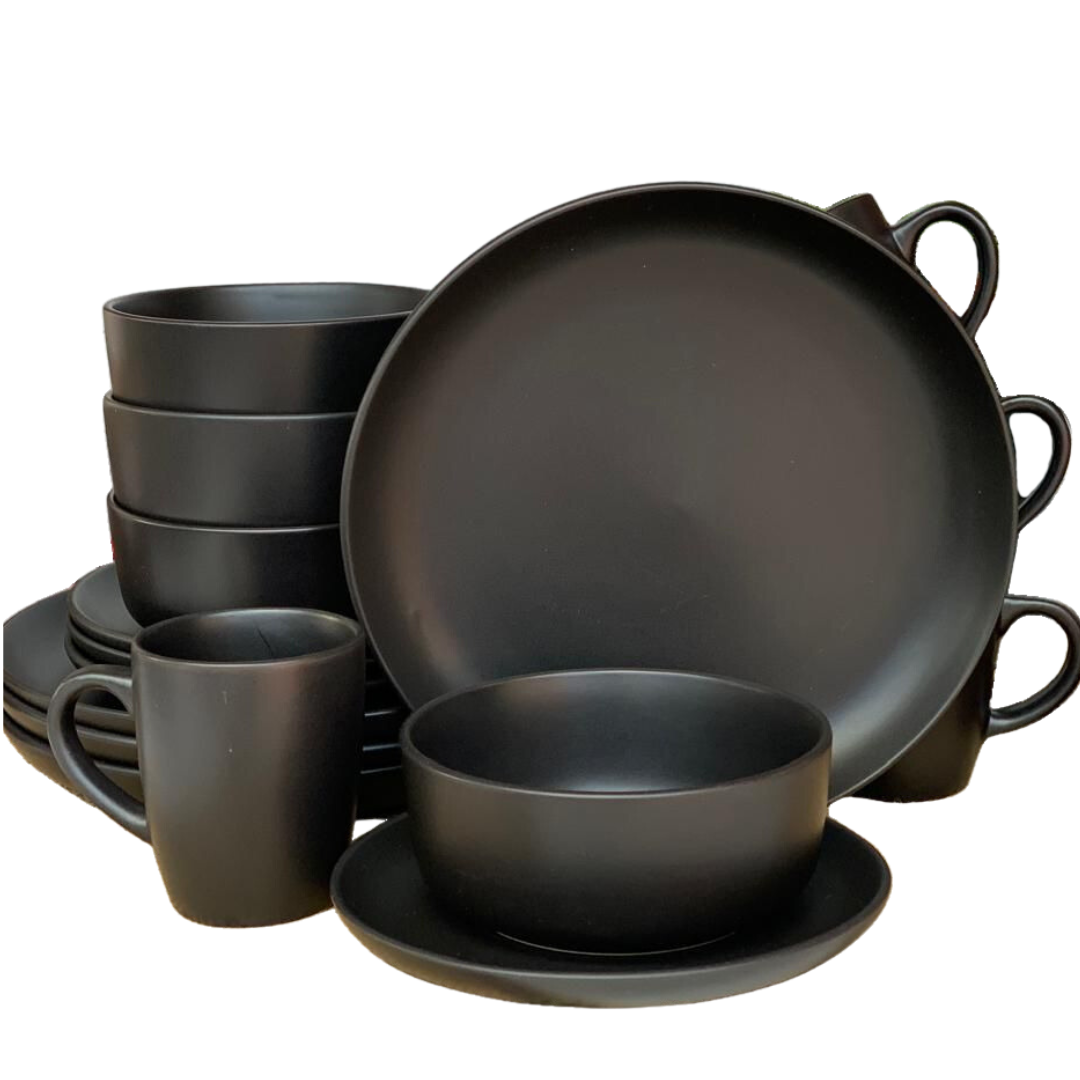 Vajilla negra mate #2