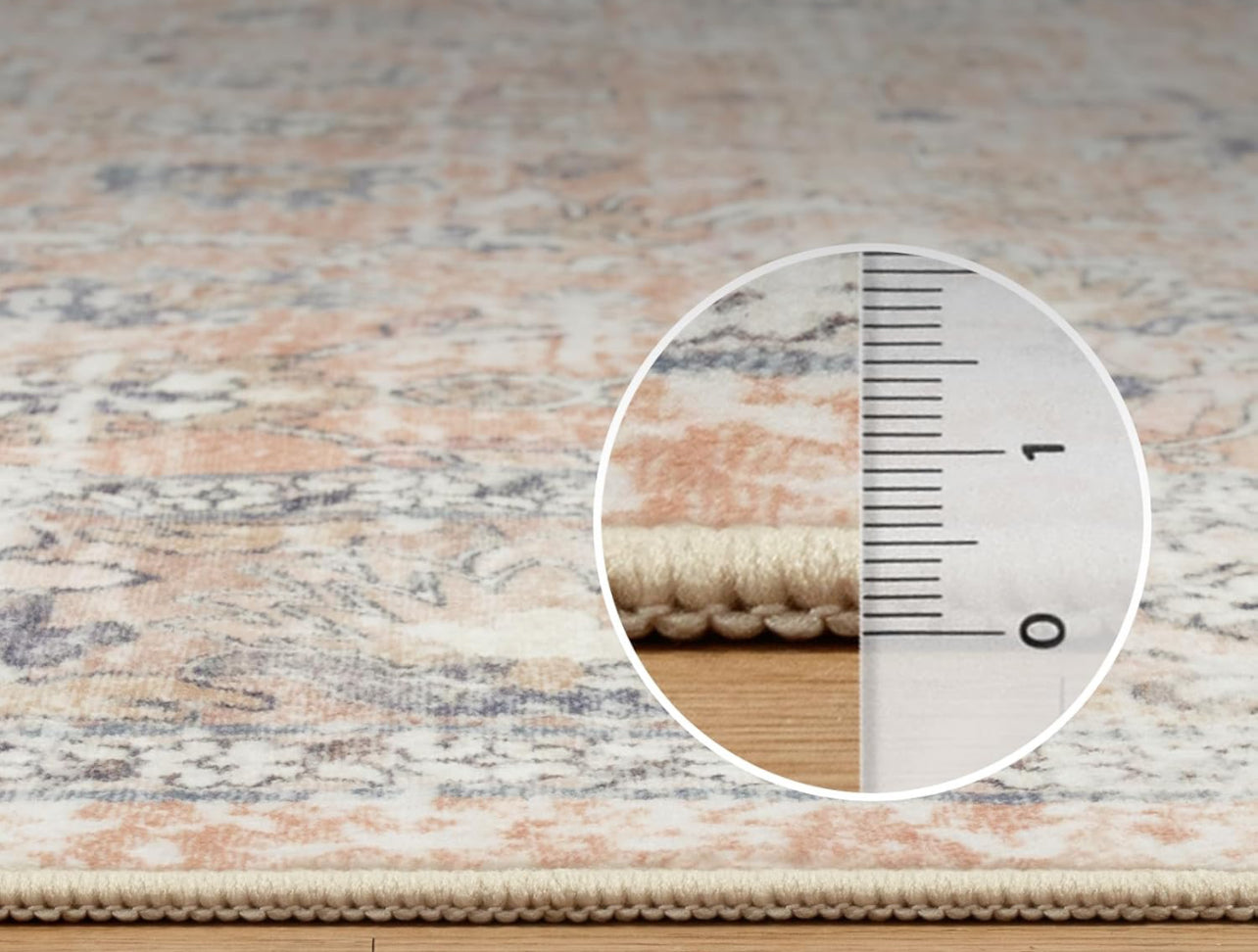 Alfombra lavable rosa