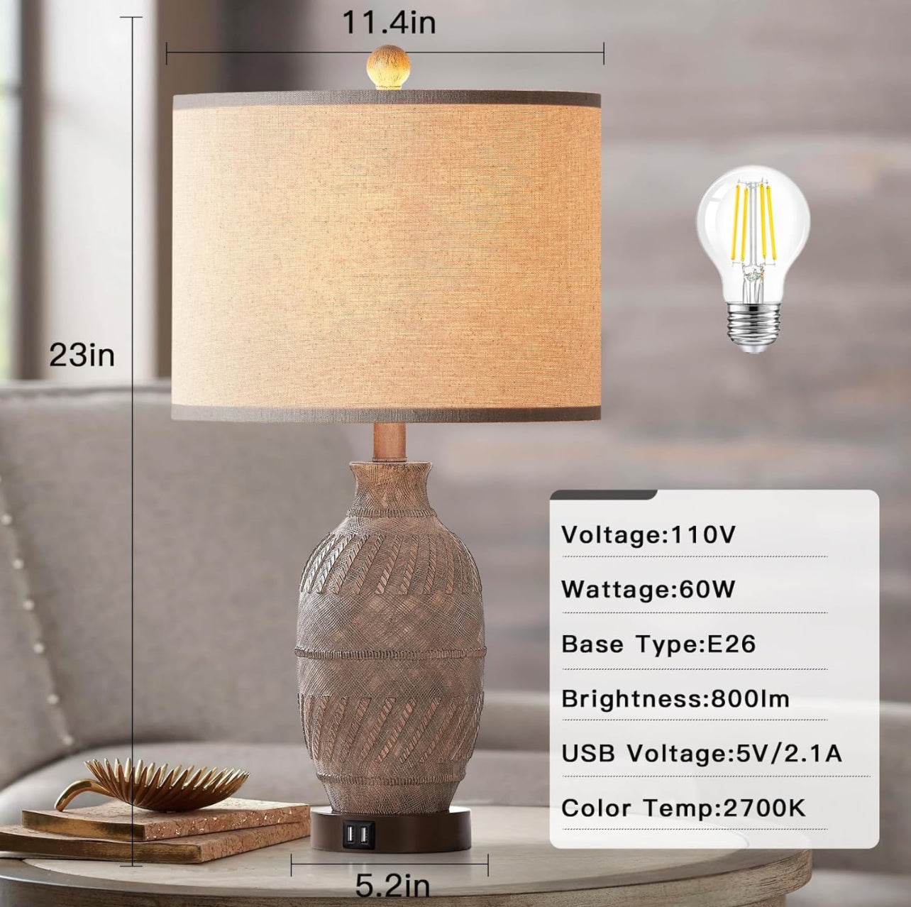 Lámpara estilo Farm