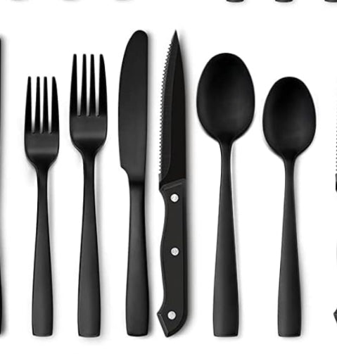 Cubiertos negros mate