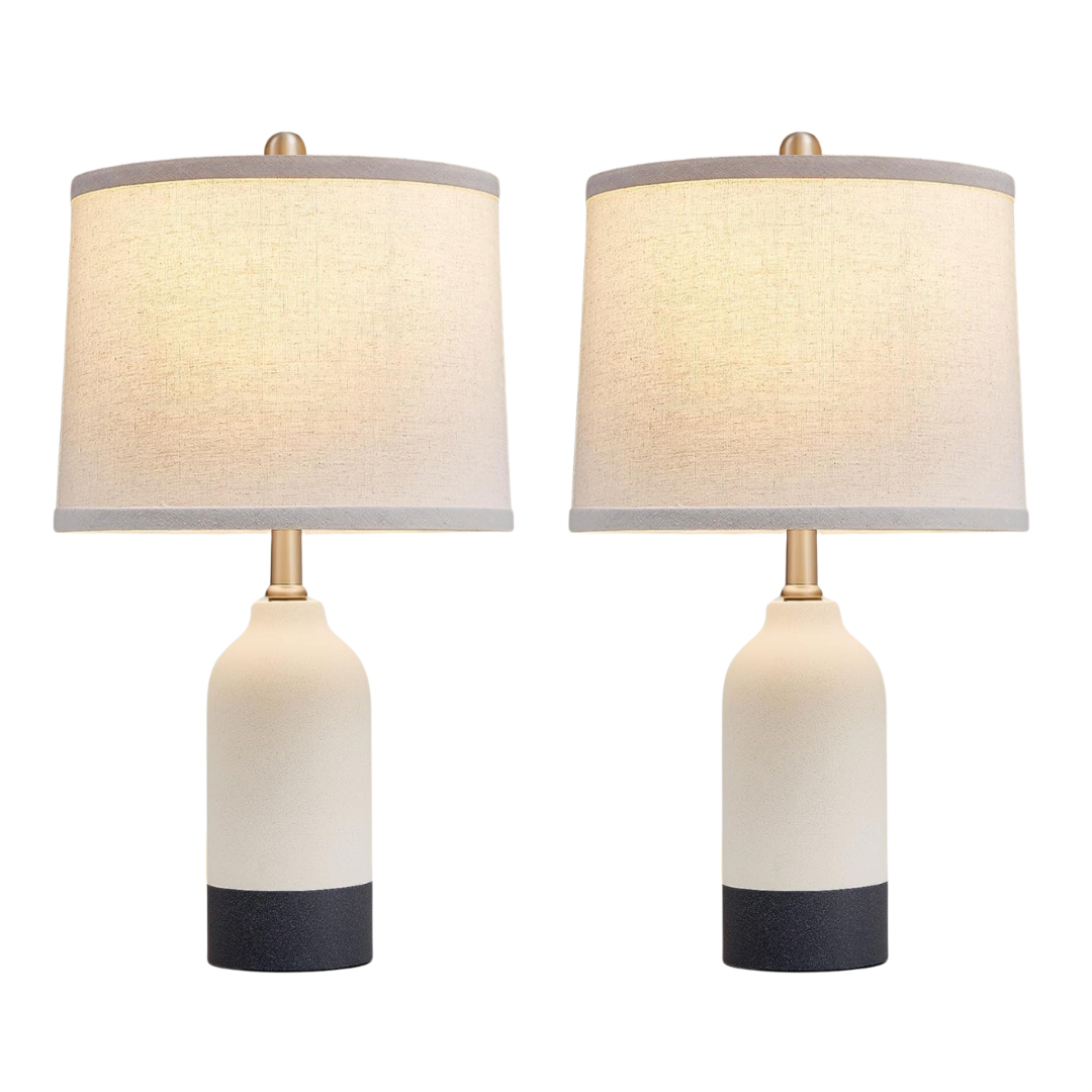 Lámpara blanca con negro