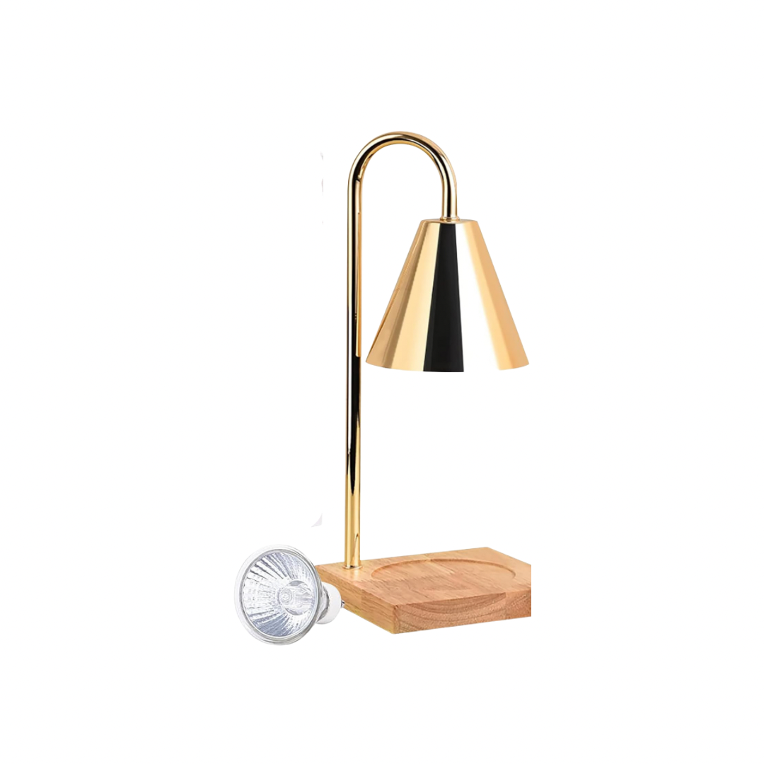 Lámpara de vela dorado